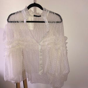 Sheer white blouse